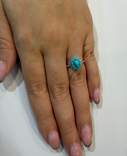 Anillo turquesas
