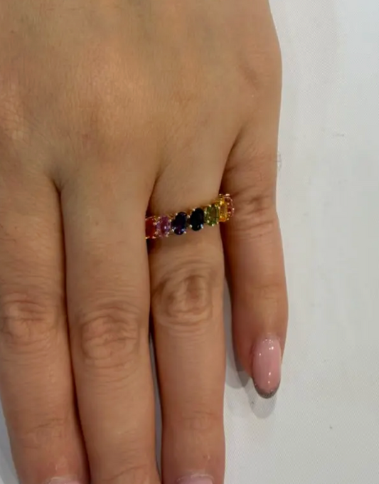 Anillo Zafiros Rainbow