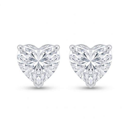 Studs Heart 1ctw
