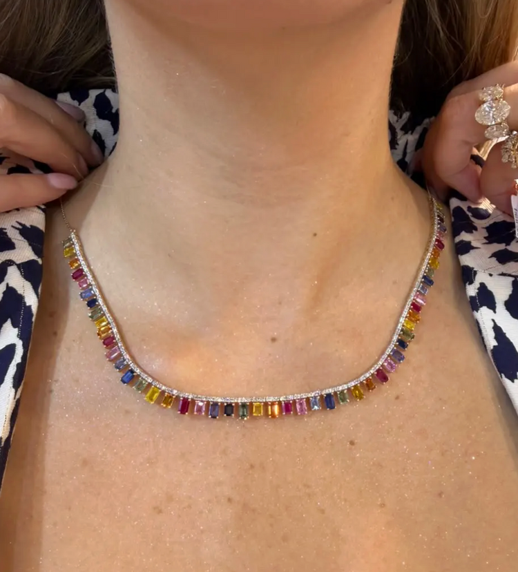 Collar Rainbow Sapphire