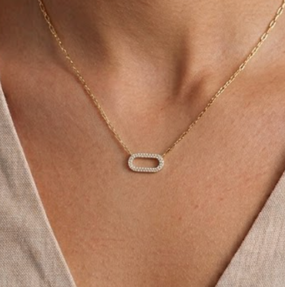 Collar Eslabón diamantes