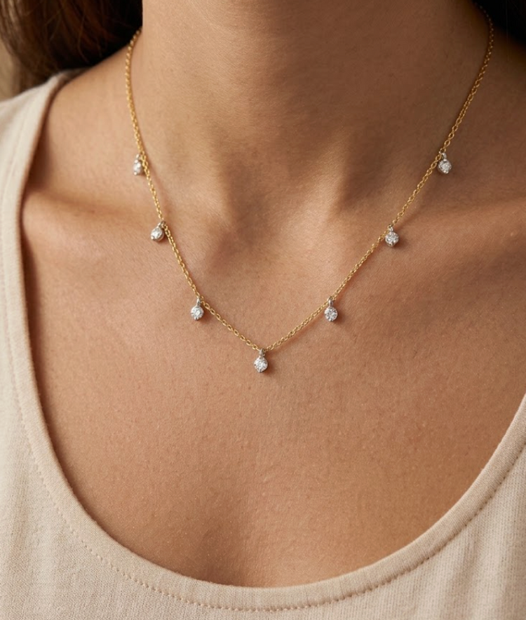 collar diamantes