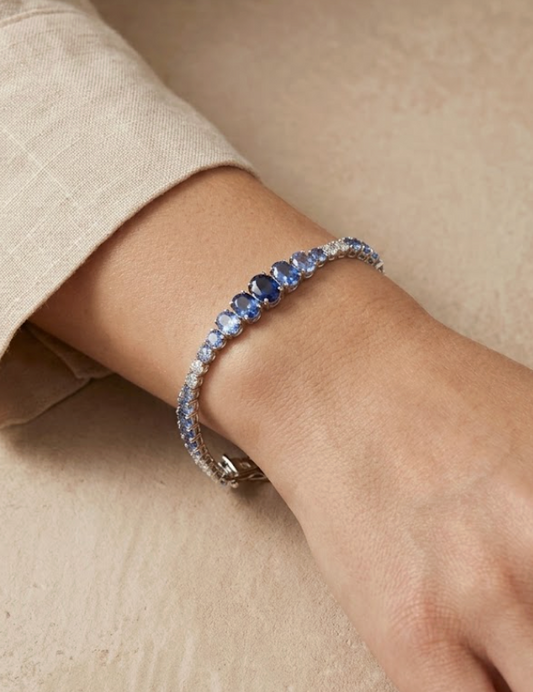 Pulsera zafiros y diamantes