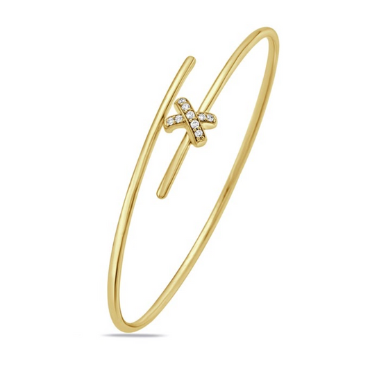 brazalete twist con diamantes