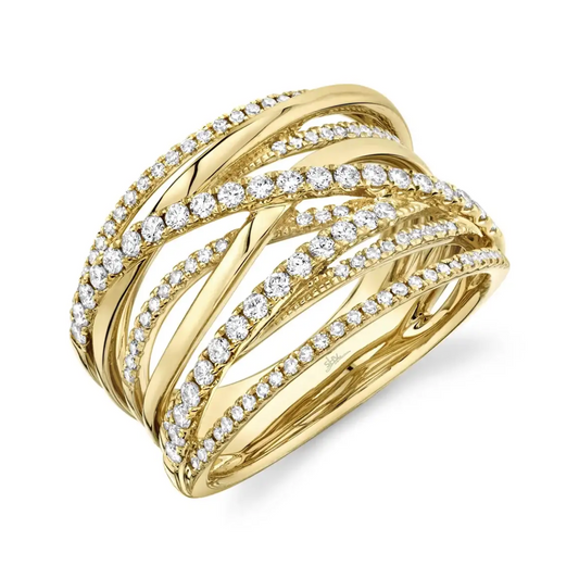 Anillo Asimétrico Diamantes