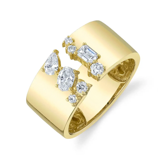 Anillo Chunky diamantes