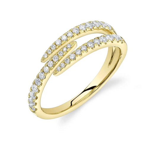 Anillo diamantes asimétrico