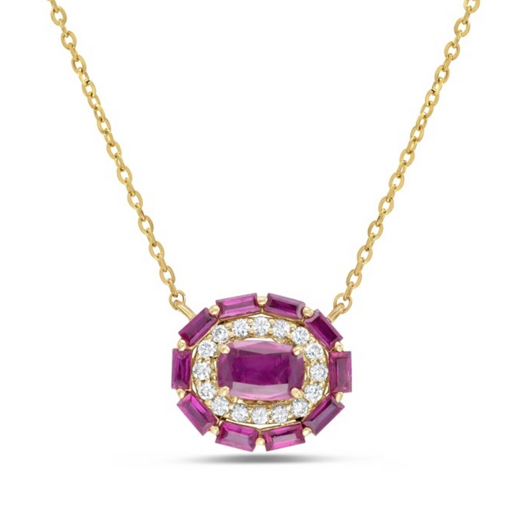 Collar rubíes