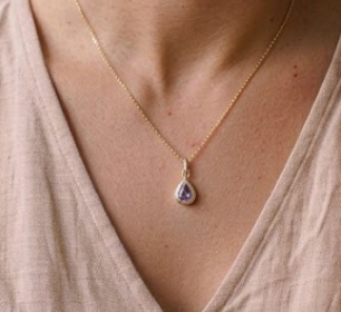 Collar amatista y diamantes