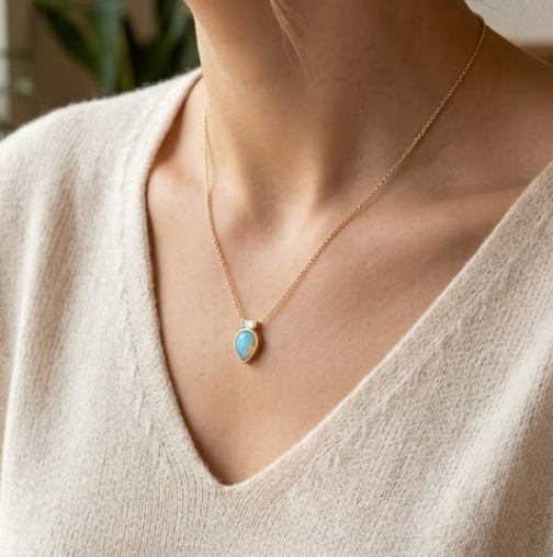 Collar Opalo pear