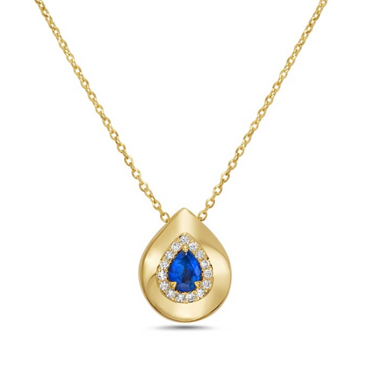 Collar zafiro pear
