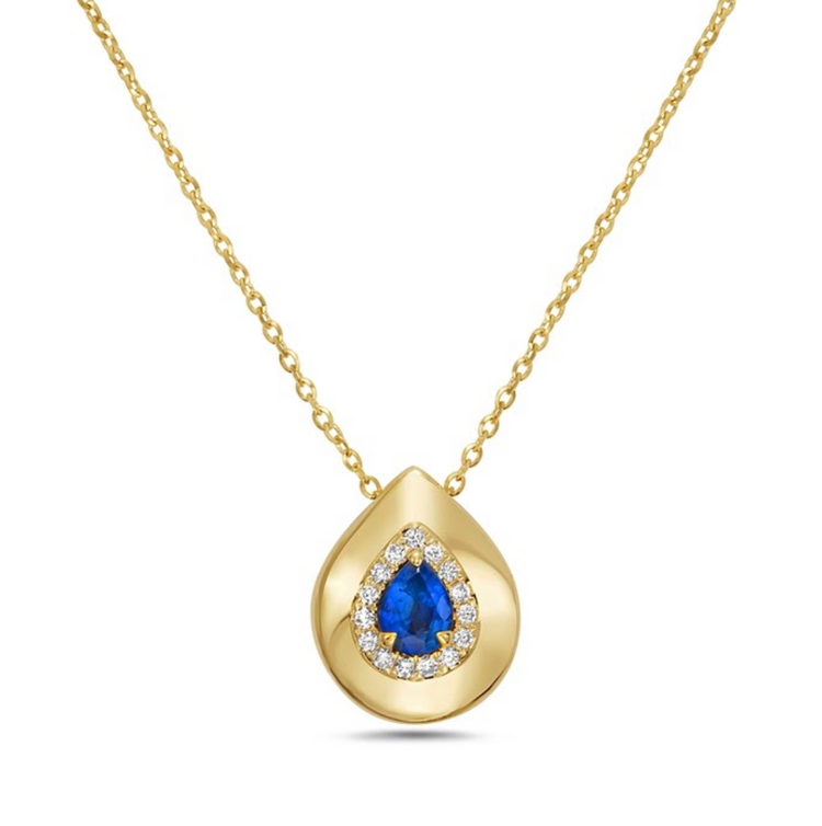Collar zafiro pear