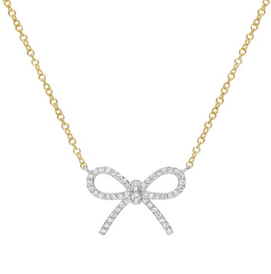 Collar moño diamantes