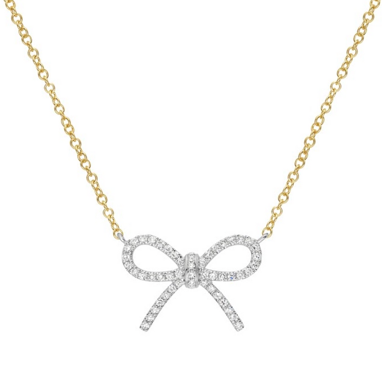 Collar moño diamantes