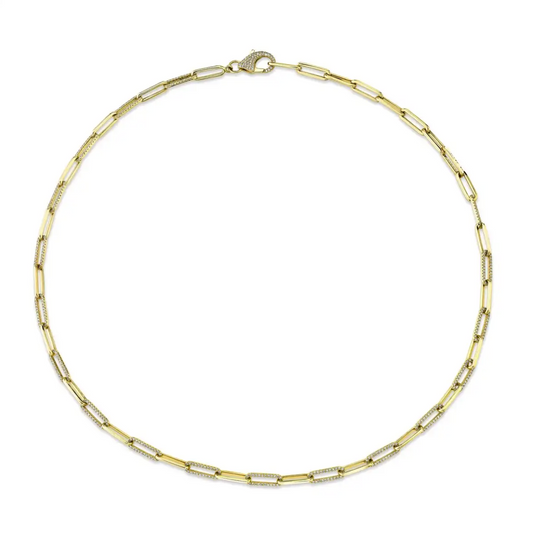 Collar eslabones diamantes