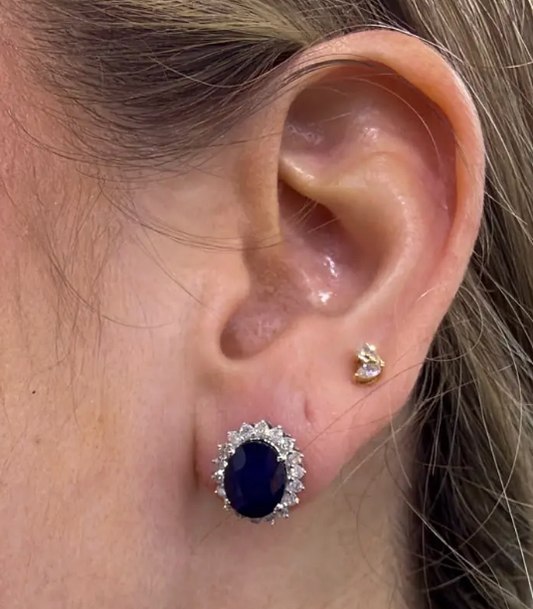 Aretes zafiro