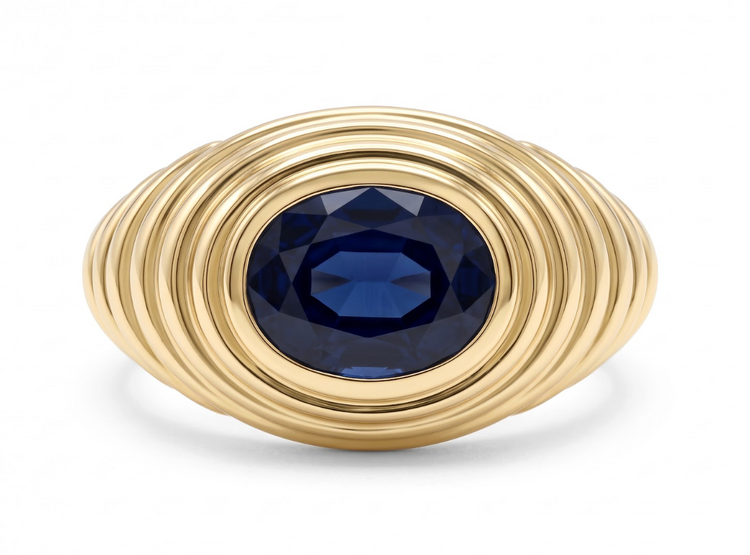 Anillo Chunky Zafiro