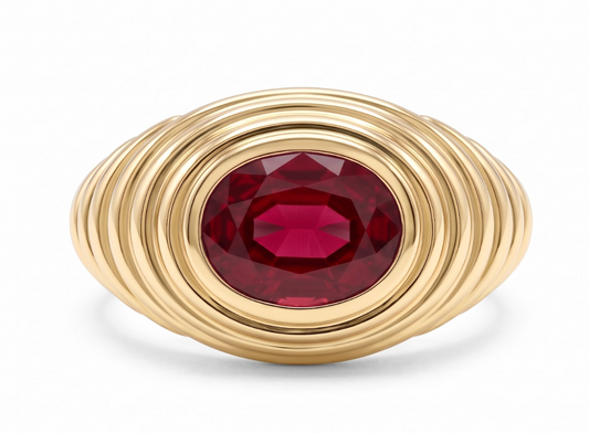 Anillo Chunky Rubí