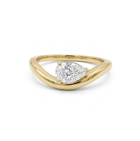 Anillo Curva pear