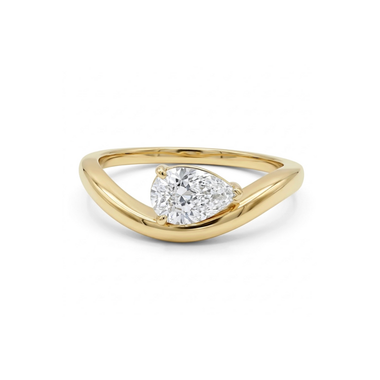 Anillo Curva pear