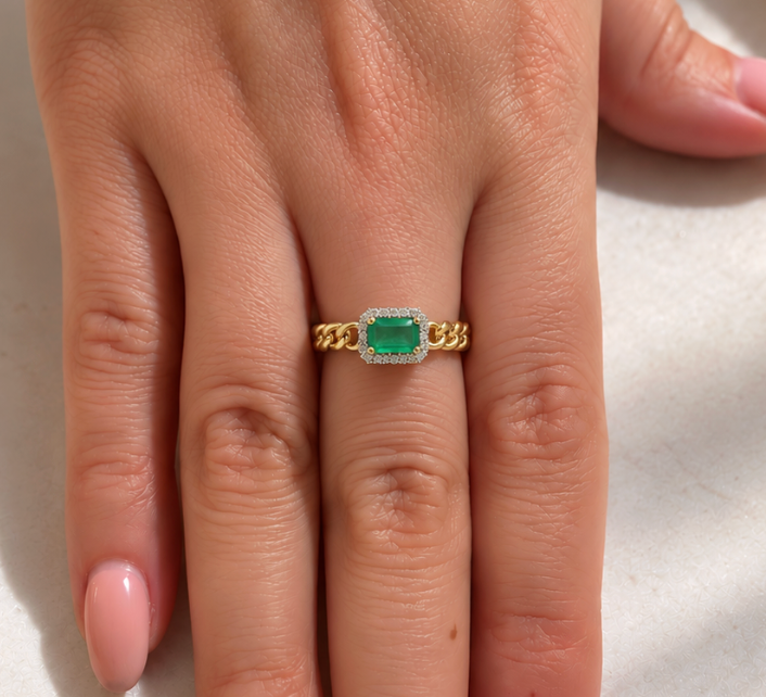 Anillo esmeraldas
