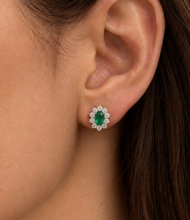 Aretes esmeralda