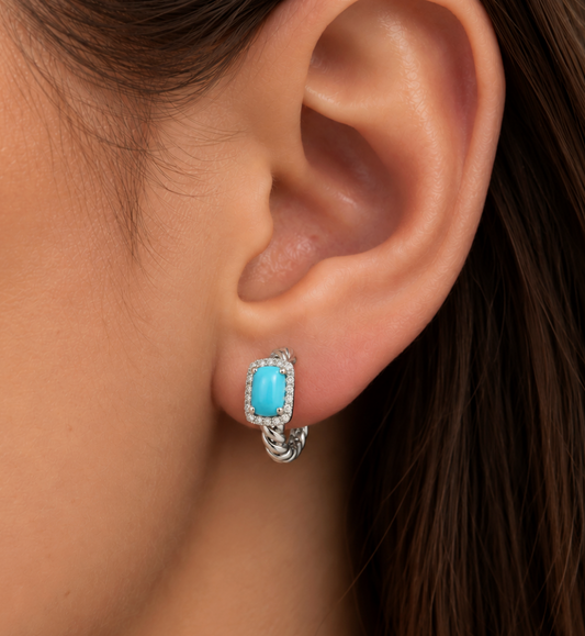 Aretes turquesas