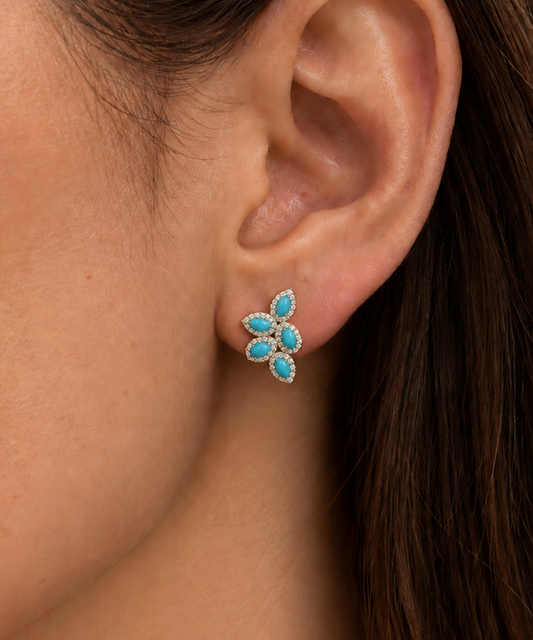 Aretes turquesas