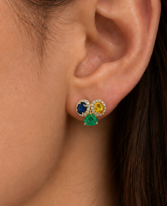 Aretes multi-gemas