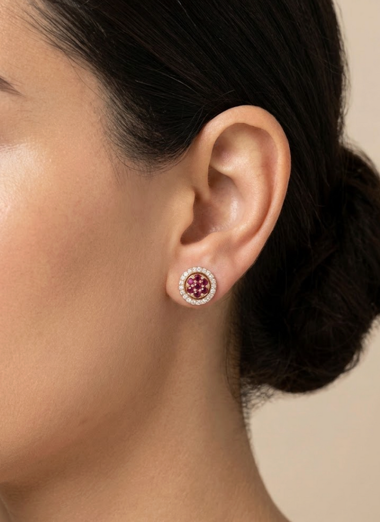 Aretes Rubíes