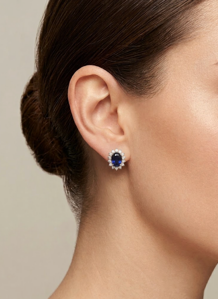Aretes zafiro
