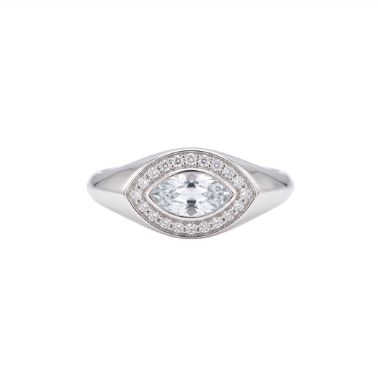 Anillo Aguamarina y diamantes