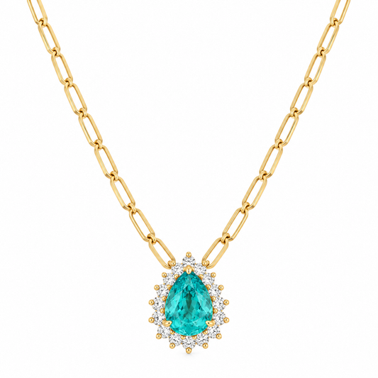 Collar Paraiba Diamantes