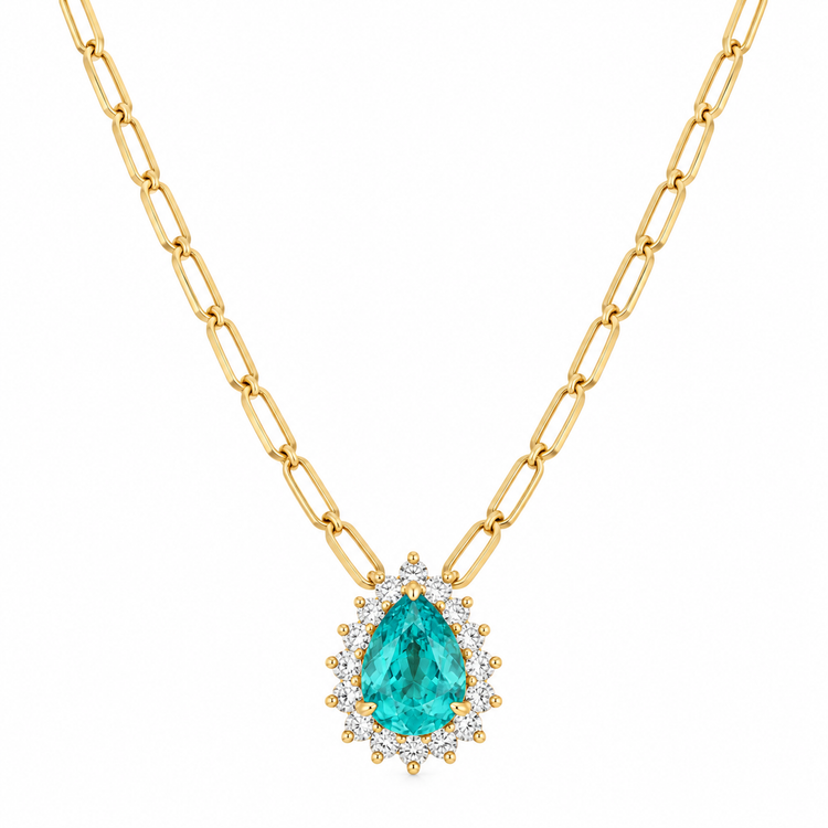 Collar Paraiba Diamantes