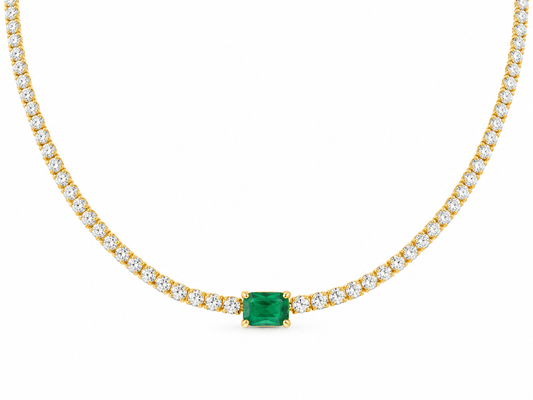 Tennis Necklace Diamantes Esmeralda