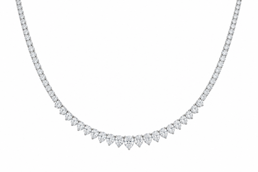 Tennis Necklace Riviera Diamantes 7 Ct