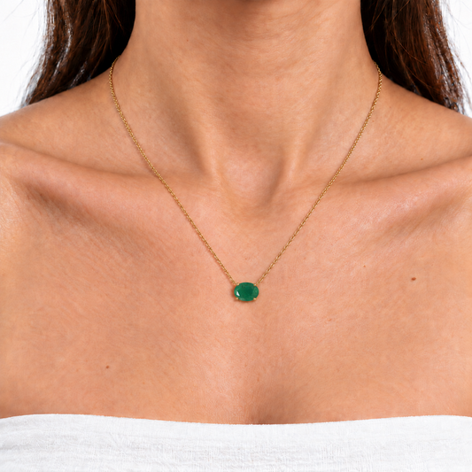 Collar con esmeralda