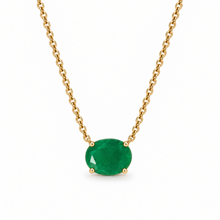 Collar con esmeralda