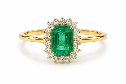 Anillo Esmeralda Halo