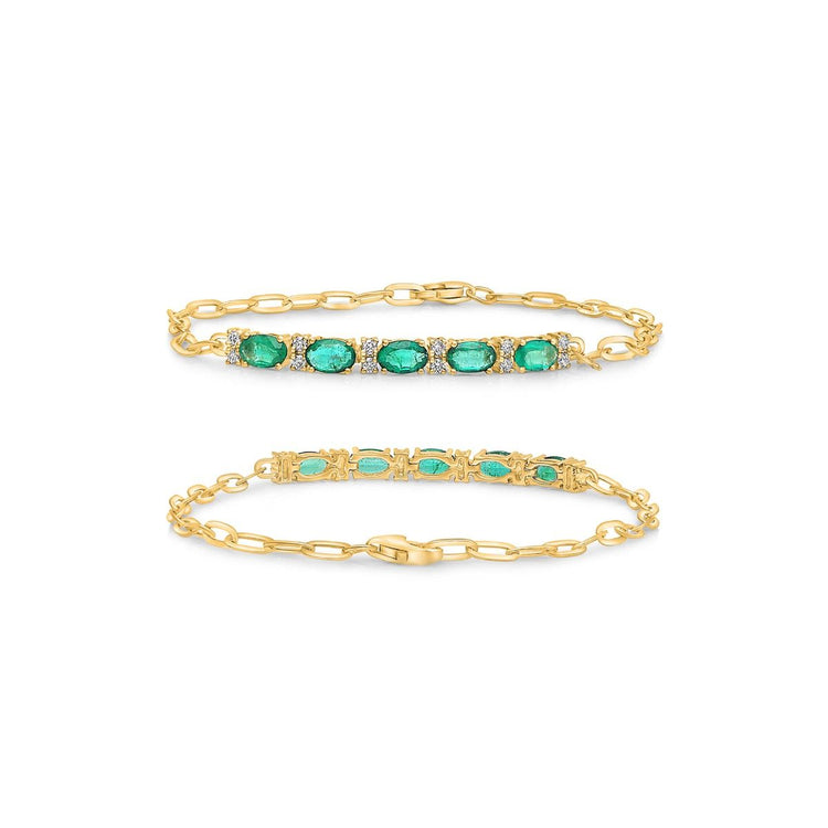 Oval Emerald Bracelet