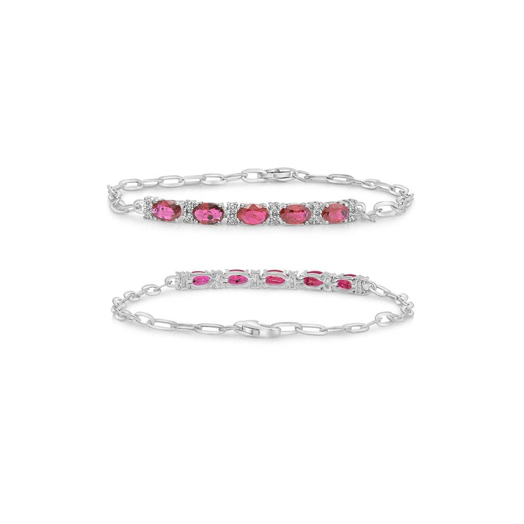 Oval Ruby Bracelet