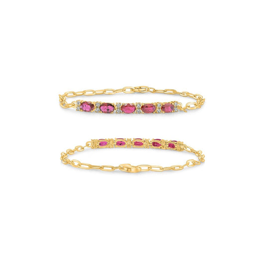 Oval Ruby Bracelet