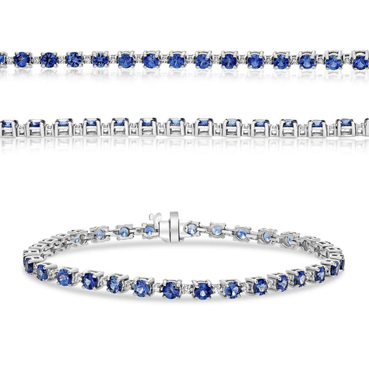 Round Sapphire Bracelet