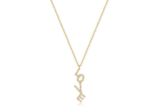 Diamond Necklace "Love" White Gold