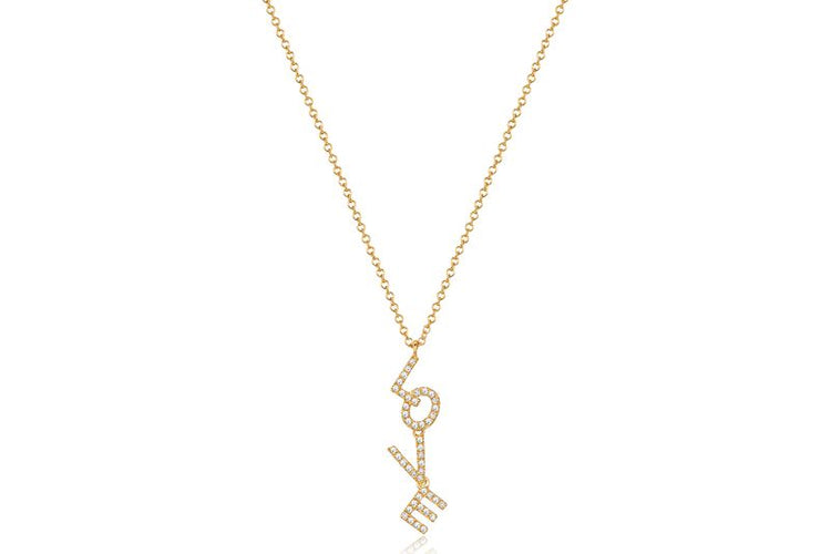 Diamond Necklace "Love" White Gold