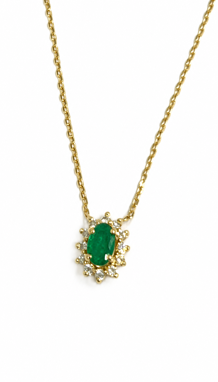 Collar esmeralda con diamantes