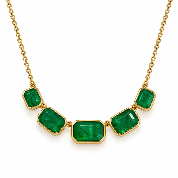 Collar con esmeraldas