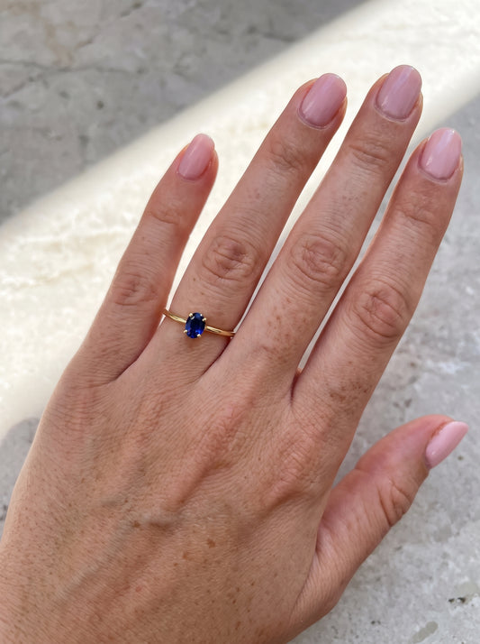 Anillo Zafiro Oval