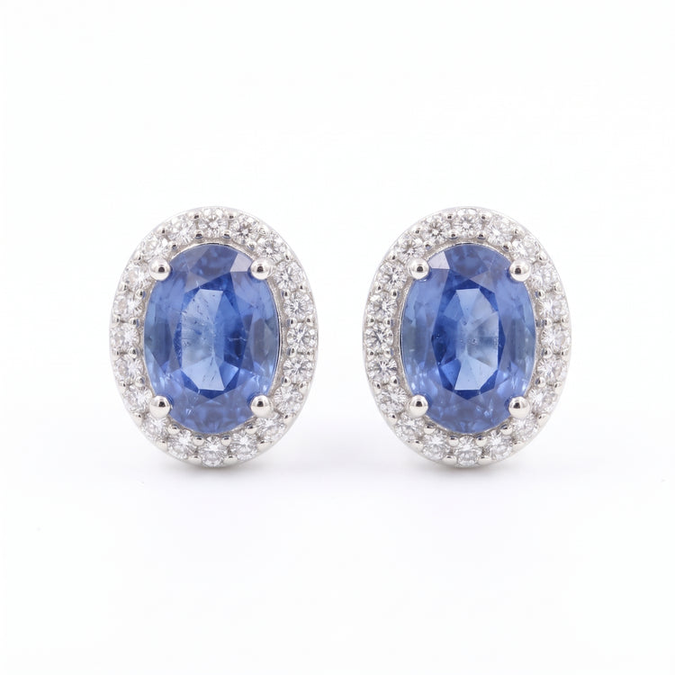 Aretes zafiros y diamantes