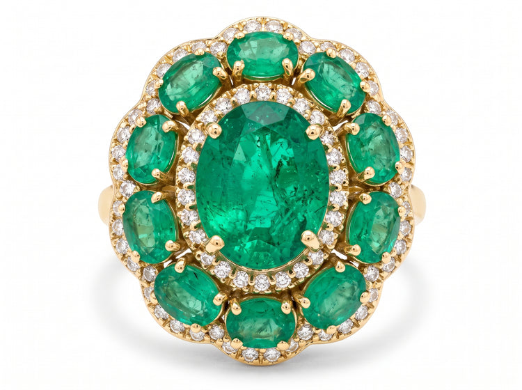 Anillo Esmeralda Diamantes
